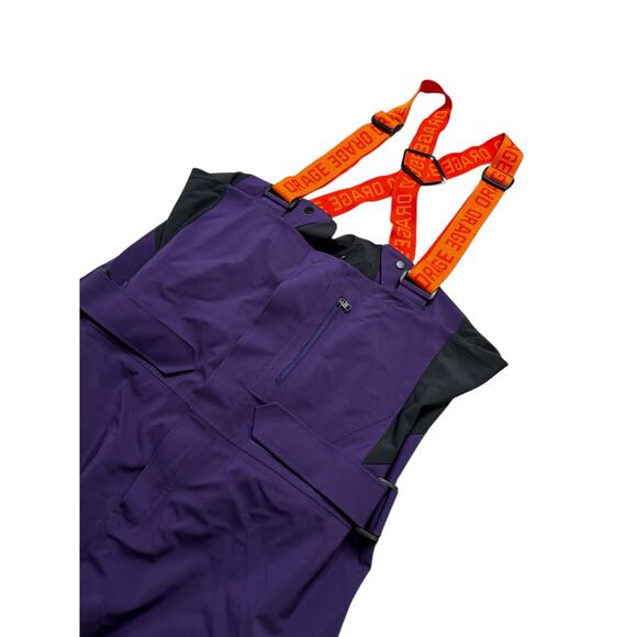 Orage Men’s Ski Snow Bib Pants Purple/Black Sz Large Waterproof Technical Shell - Picture 12 of 16